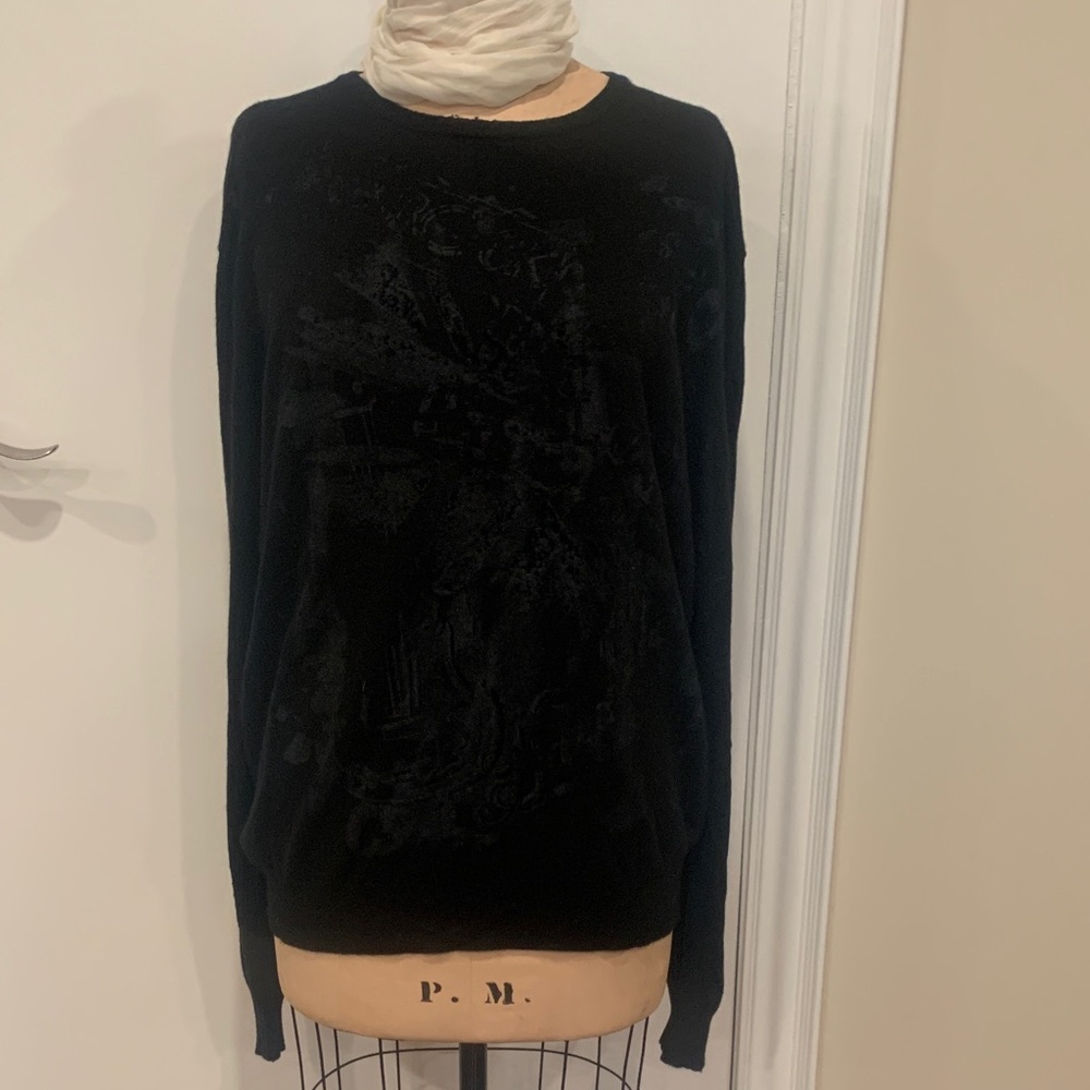 Nanibon made in Italy fine knit cashmere blend textured pullover